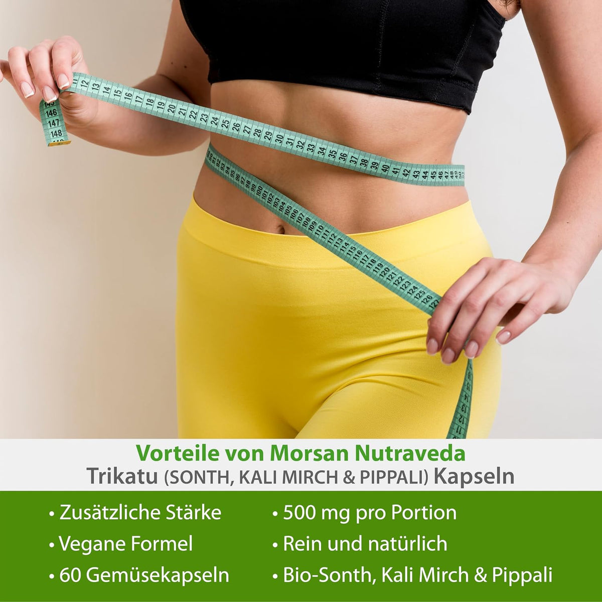 Morsan Nutraveda Trikatu (Extrakt aus Pippali (Piper Longum), Kali Mirch (Piper Nigrum), Sonth (Zingiber Officinale)) Kapseln | 10:1 hochkonzentrierter Extrakt | Packung mit 60 x 500 mg vegetarischen Kapseln