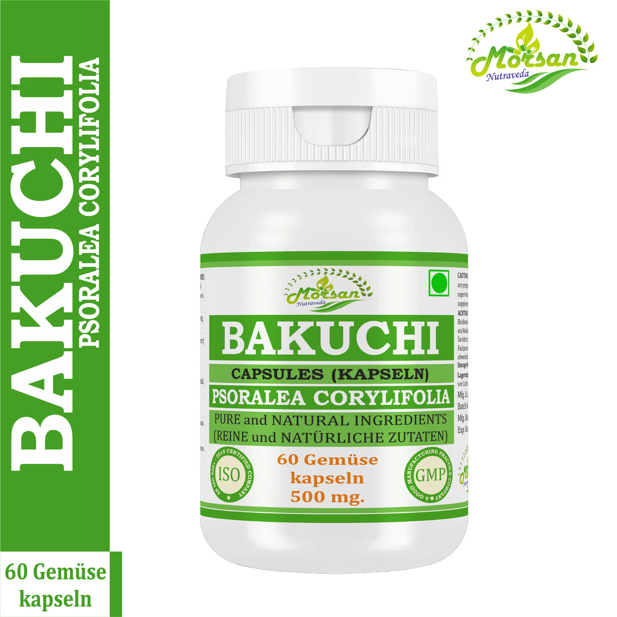 BAKUCHI-KAPSELN - PSORALEA CORYLIFOLIA - 60 Gemüsekapseln 500 mg - REIN und NATÜRLICH