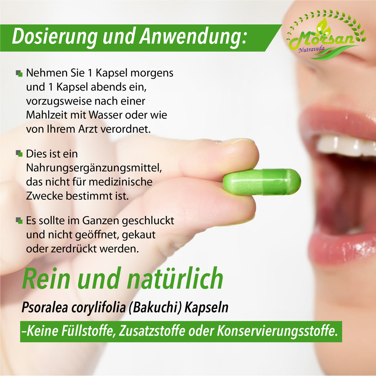 BAKUCHI-KAPSELN - PSORALEA CORYLIFOLIA - 60 Gemüsekapseln 500 mg - REIN und NATÜRLICH