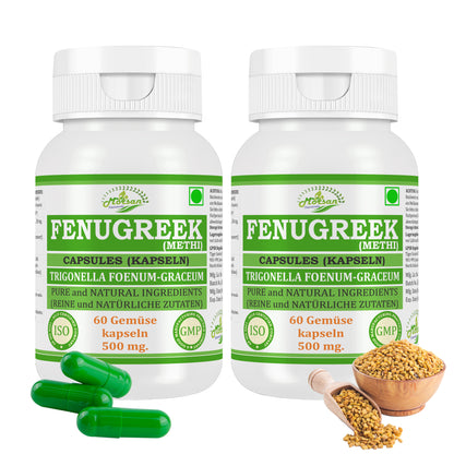 BOCKSHORNKLEE (METHI) KAPSELN - TRIGONELLA FOENUM-GRAECEUM - 60 Gemüsekapseln 500 mg - REIN und NATÜRLICH