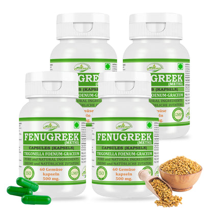 BOCKSHORNKLEE (METHI) KAPSELN - TRIGONELLA FOENUM-GRAECEUM - 60 Gemüsekapseln 500 mg - REIN und NATÜRLICH