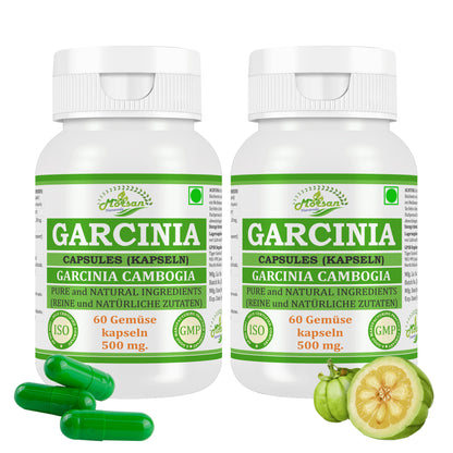 GARCINIA CAPSULES (KAPSELN) - GARCINIA CAMBOGIA - 60 Gemüse Kapseln 500 mg. - PURE and NATURAL