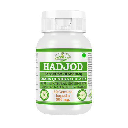 Morsan Nutraveda Hadjod Kapseln (Cissus quadrangularis) | 10:1 Extrakt | 500 mg | 60 vegetarische Kapseln | Pflanzliches Nahrungsergänzungsmittel