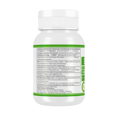 Morsan Nutraveda Hadjod Kapseln (Cissus quadrangularis) | 10:1 Extrakt | 500 mg | 60 vegetarische Kapseln | Pflanzliches Nahrungsergänzungsmittel