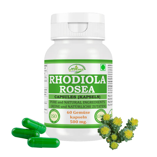 RHODIOLA ROSEA CAPSULES (KAPSELN) - 60 Gemüse Kapseln 500 mg. - PURE and NATURAL