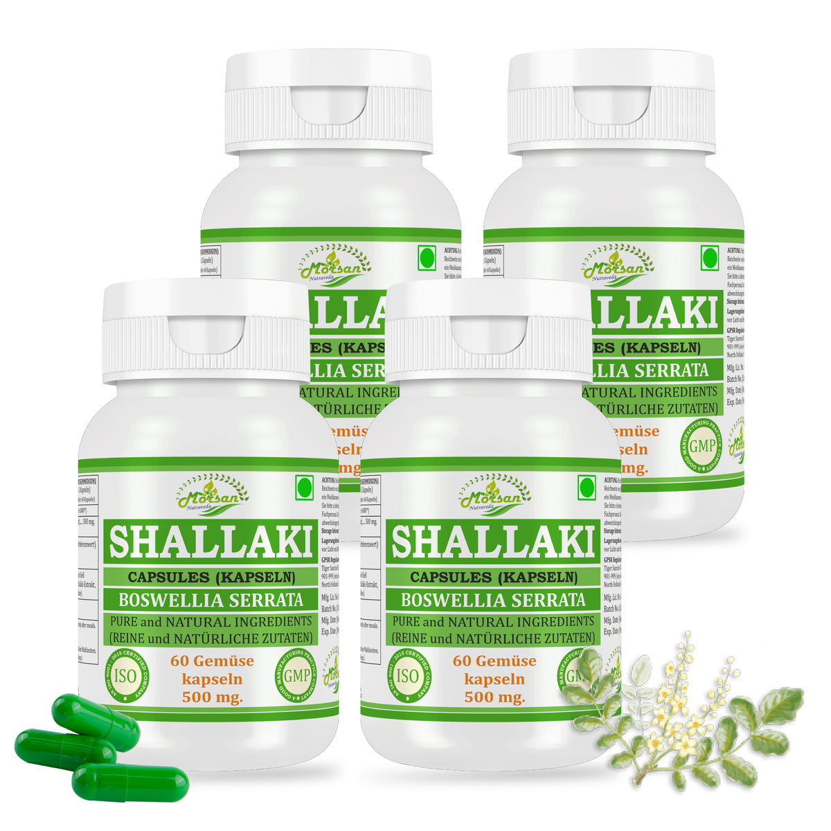 SHALLAKI KAPSELN - BOSWELLIA SERRATA - 60 vegetarische Kapseln 500 mg.