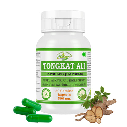 TONGKAT ALI KAPSELN - 60 Gemüsekapseln 500 mg. - REIN und NATÜRLICH